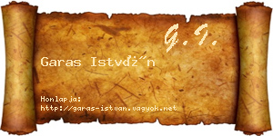 Garas István névjegykártya